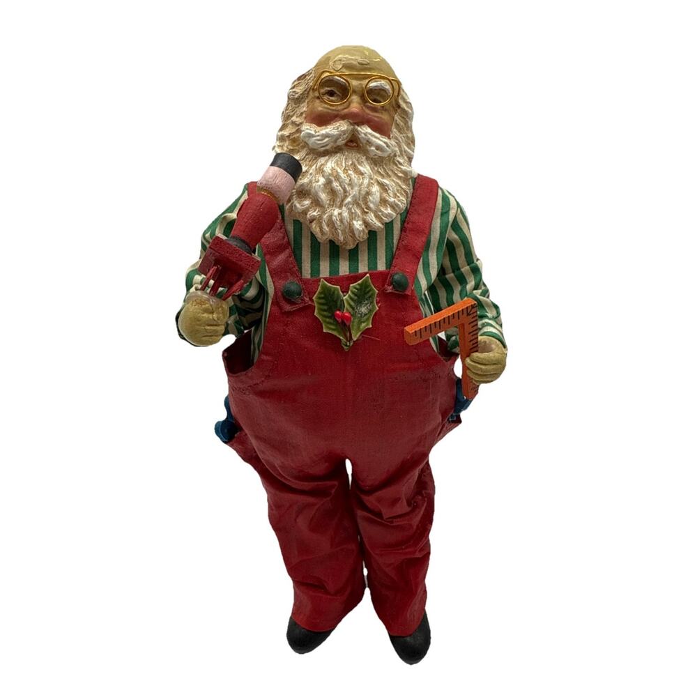 Vintage Possible Dreams Clothique Toy Maker Santa 9” Tall Handmade Hand Painted